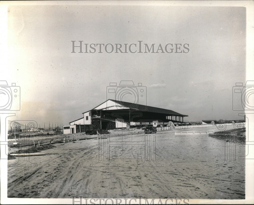 1940 Press Photo Aqueduct Race Track Being Rebuilt For Pari-Mutuel Racing