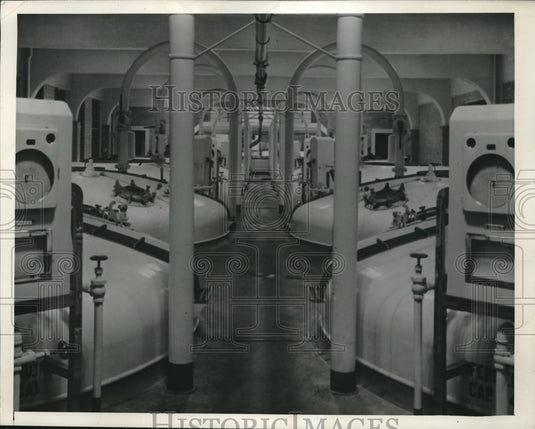 1942 Press Photo Making Alcohol In Manufacturing Complex- Historic Images