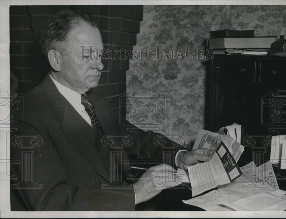 1934 Press Photo Dr William Wirt, educator from Gary, Ind.- Historic Images