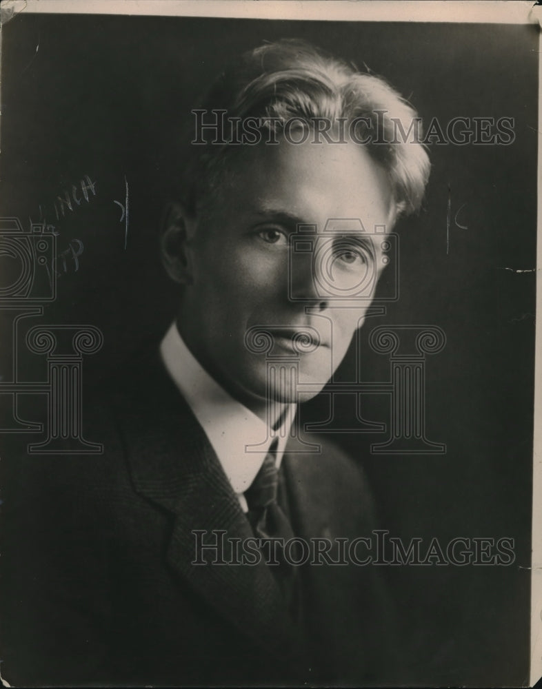1922 Press Photo Rev Bernard C. Clausen First Baptist Church Ny