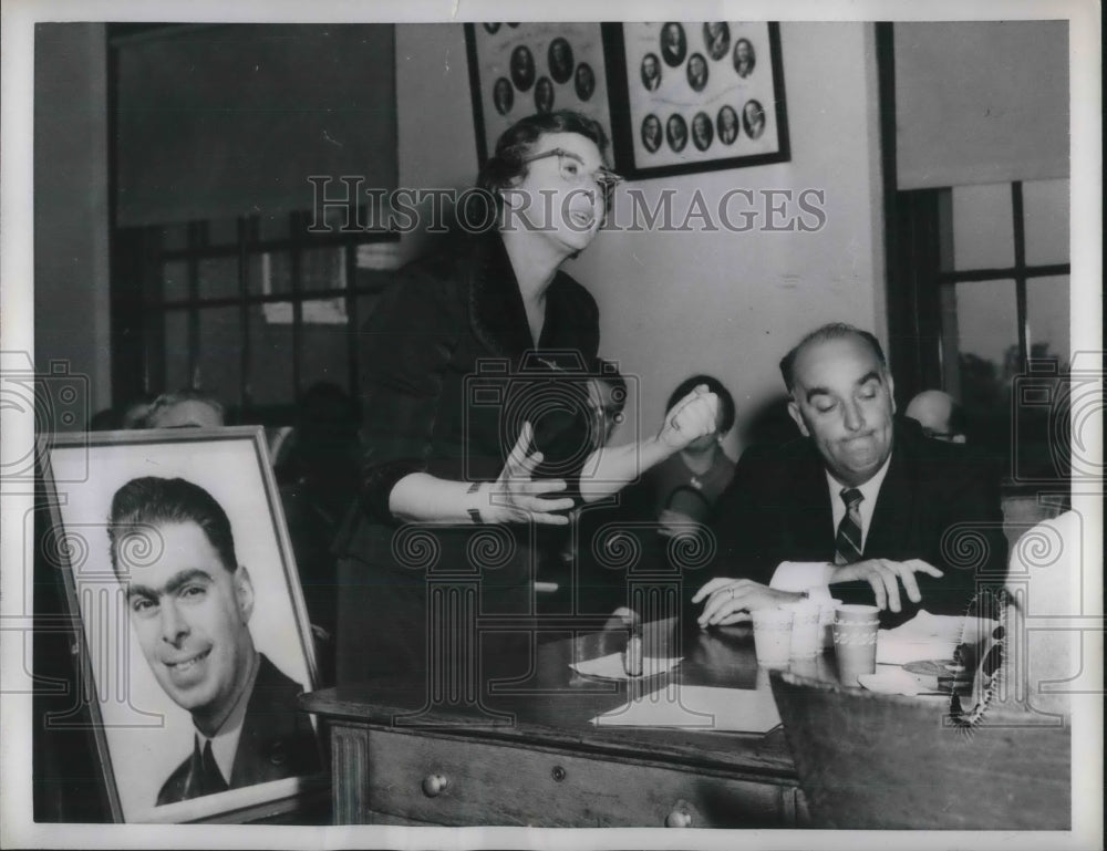 1957 Press Photo Mrs. William Lovinger Asked For Death Penalty For Killer Of Son- Historic Images