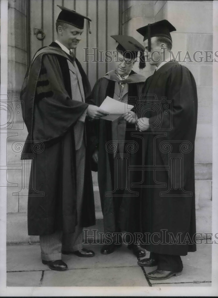 1935 Press Photo Secretary Of Interior Harold L. Ickes Attends 180th Convocation- Historic Images