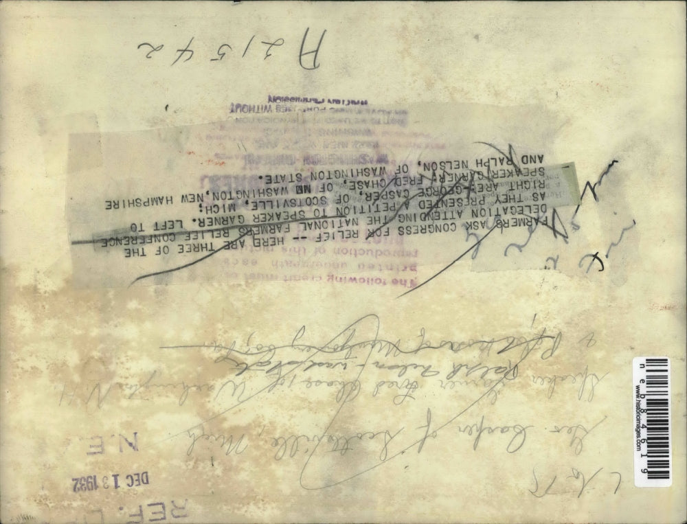 1932 Press Photo National Farmers Relief Conference George Csper, Speaker Garner