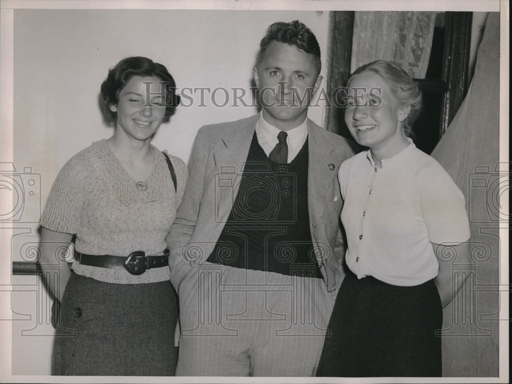 1937 Press Photo Helga Maemecke, Walter Ziegast, Ursula Herrmann- Historic Images