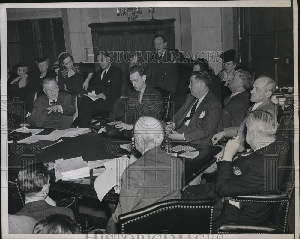 1946 Press Photo Secretary of Interior Harold Ickes Testifying Senate Naval Affa- Historic Images