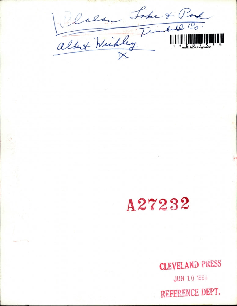 1966 Press Photo Albert Wribley at Plaean Lake and Park - neb87536