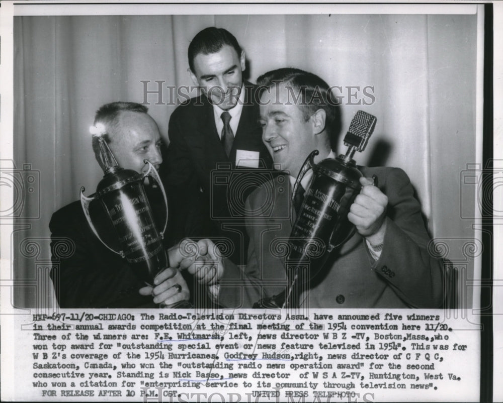 1954 Press Photo Chicago, Radio-TV Directors Assoc. FE Whitmarsh,G Hudson- Historic Images