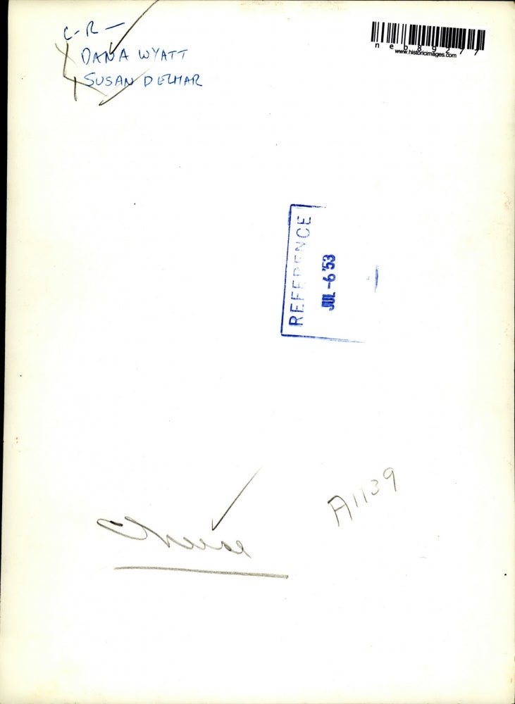 1953 Press Photo Dana Wyatt Susan Delmar