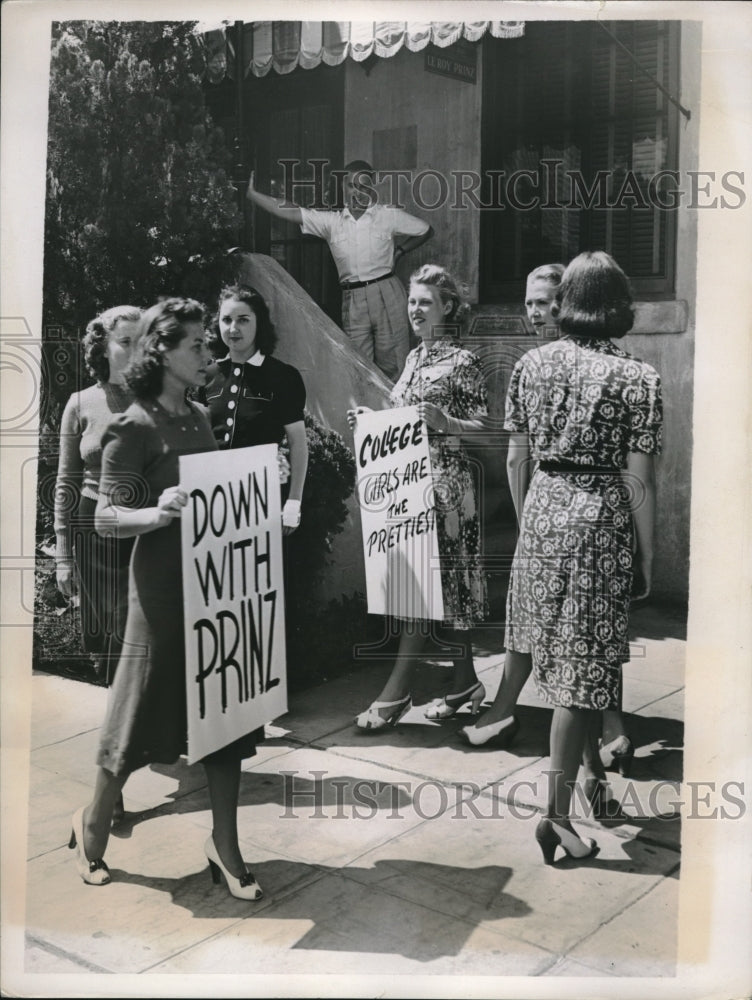 1938 Press Photo LeRoy Prinz College Ann Shivel Aleda Hill Virginia Palmer - Historic Images