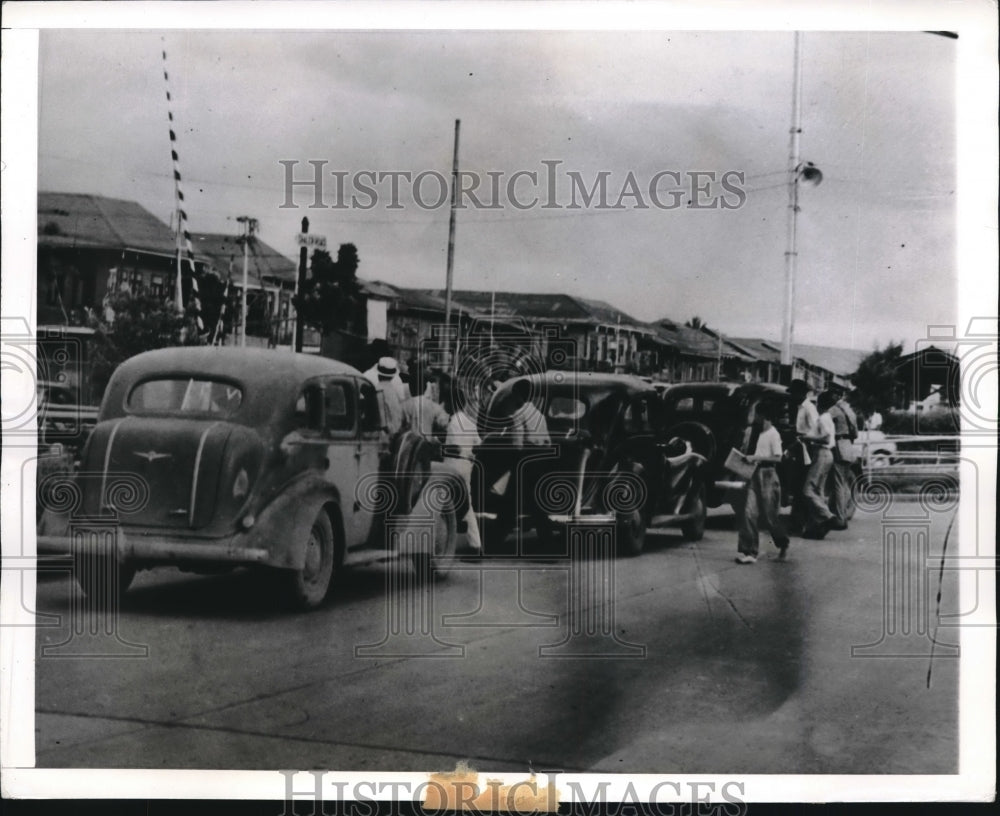 1941 Press Photo Panama City Street Scene During Coup D'Etat- Historic Images