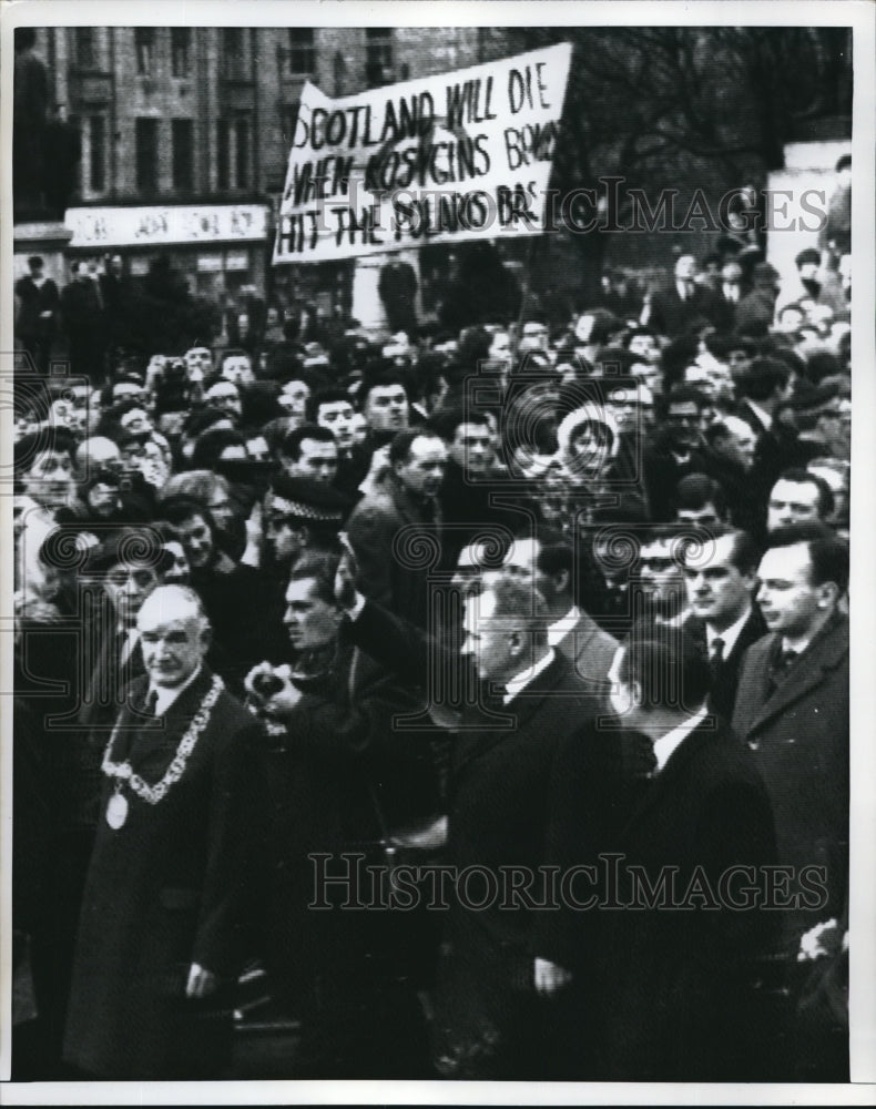 1967 Press Photo Soviet Premier Alexi Kosygi &amp; Glasgow&#39;s John Johnston- Historic Images