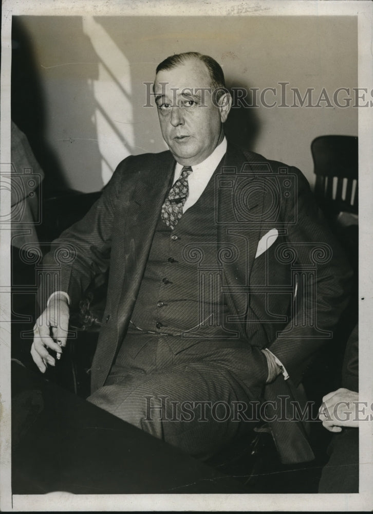 1933 Press Photo Clay Williams President of RJ Reynolds Tobacco Company- Historic Images