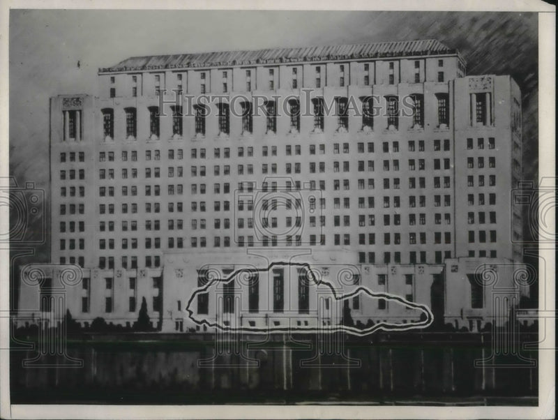 Load image into Gallery viewer, 1932 Press Photo Ohio State's New Office Building Valued Over $8 Million Dollars
