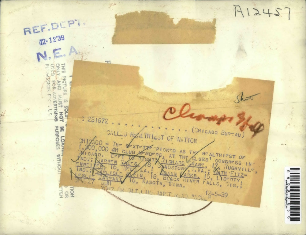 1939 Press Photo Healthiest of 1,300,000 4H Club Members at Chicago