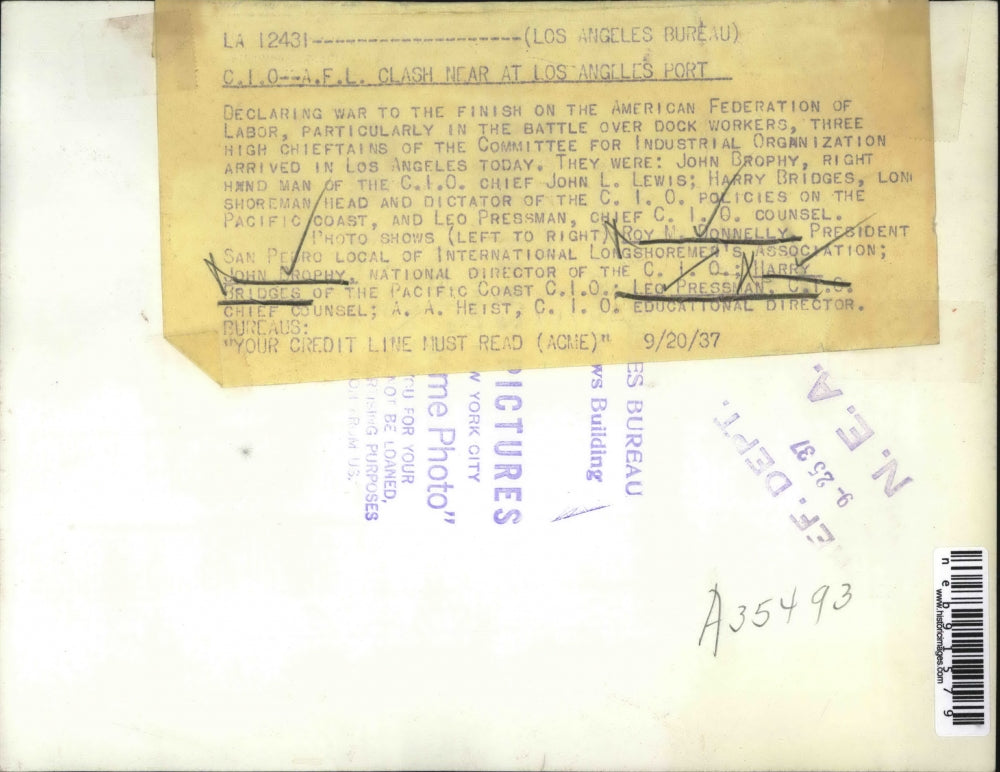 1937 Press Photo Committee For Industrial Organization Meets - neb91579