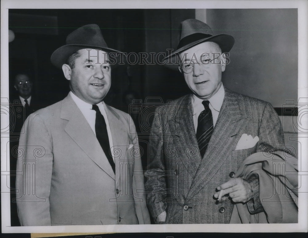 1945 Press Photo Donald M. Johnson Atty Charles J. Margiotti