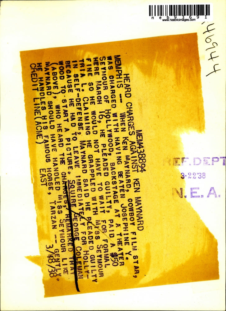 1938 Press Photo Squire George Coleman Heard Charges Against Ken Maynard