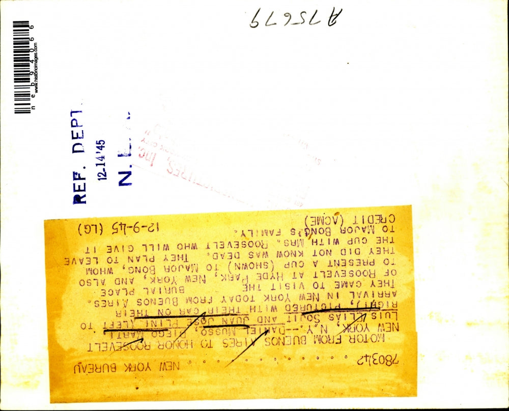 1945 Press Photo NYC, Dan Musso,Diego Marti,Luis E Souit,Juan Plink , Brazilian