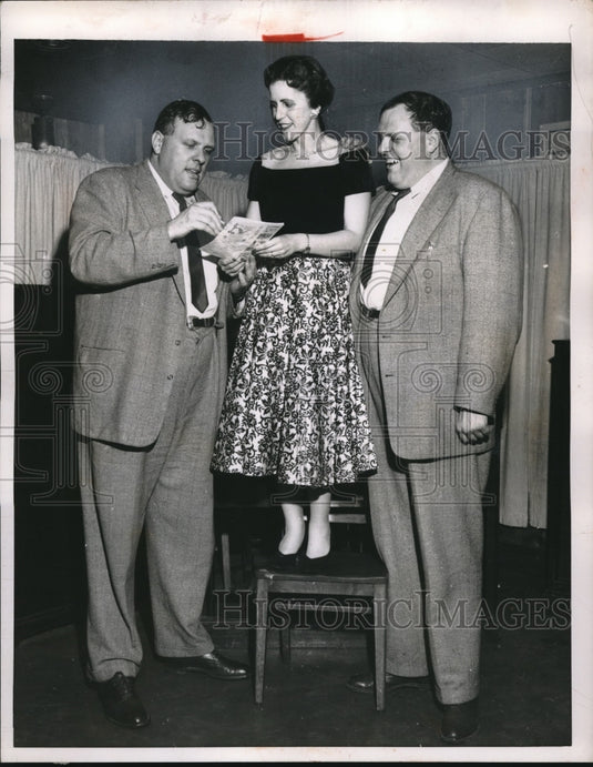 1955 Press Photo Jack & Leo Leavy Twins & - neb94641