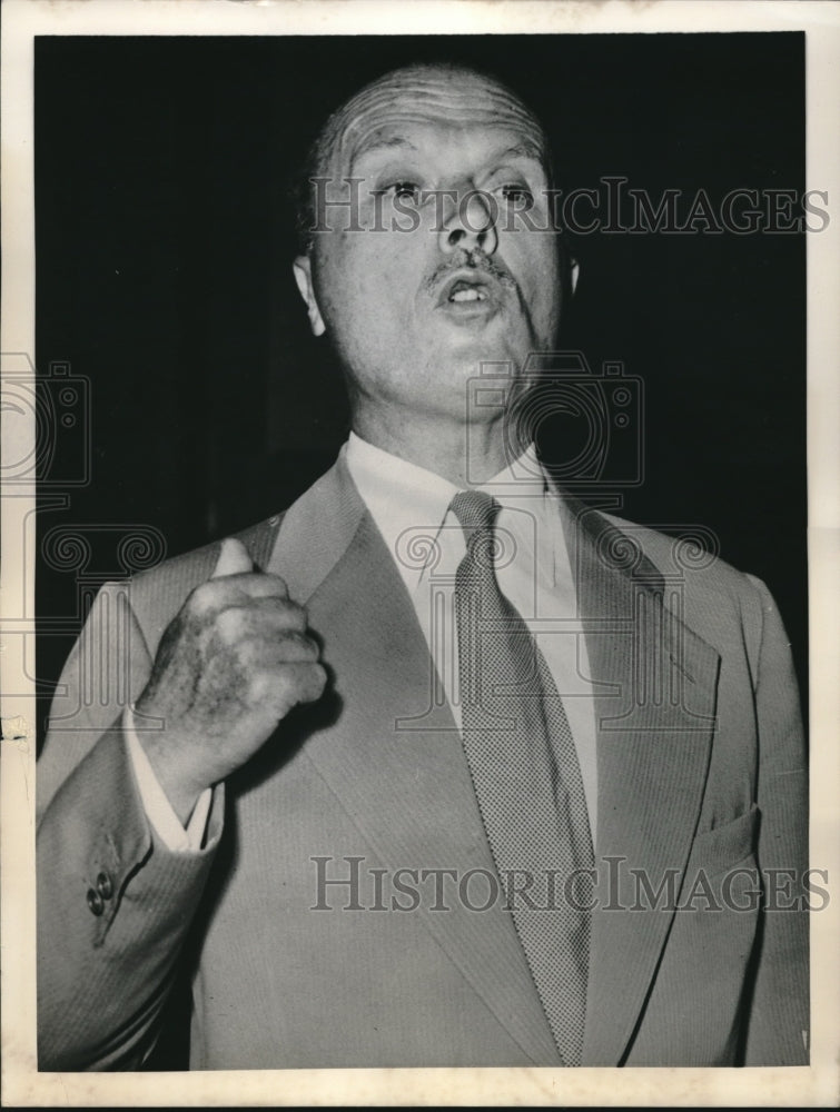 1956 Press Photo Athens, Greece Sophocles Venizelos, leader od Democratic union- Historic Images