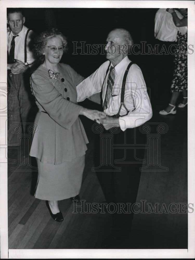 1948 Press Photo Frank O. Taylor with Partner Dancing