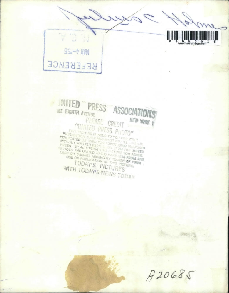 1955 Press Photo Julius E. Holmes - neb95618