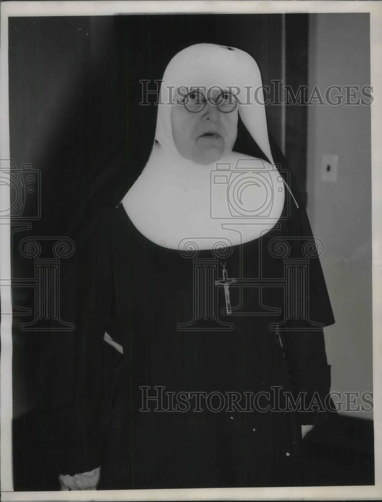 1936 Press Photo Sister Mary Mathilda celebrating her 50 yrs in Franciscan order- Historic Images