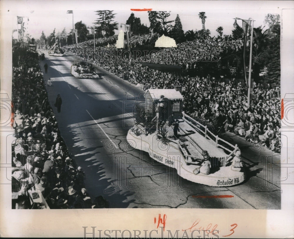 1951 Press Photo Pasadena, Calif. 62nd Annual Tournament of Roses parade