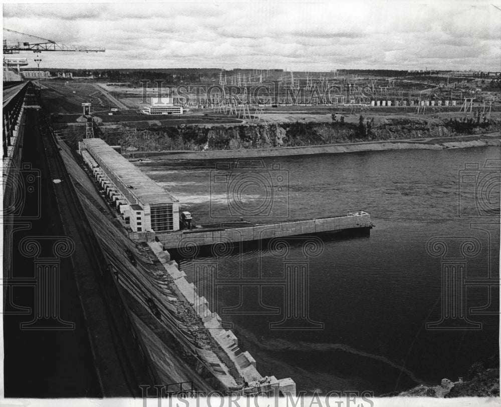 1969 Press Photo Bratsk Dam From The Waters of Siberia's Angara River
