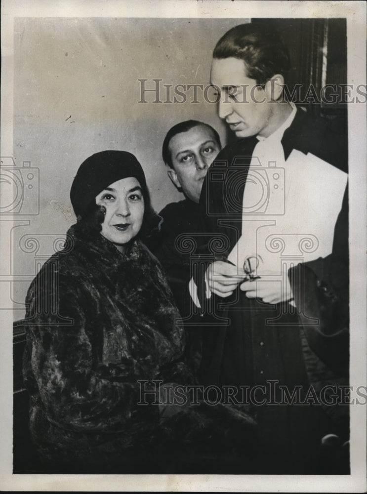 1934 Press Photo Prof. Mrs Lydia Stahl held by French police for spying