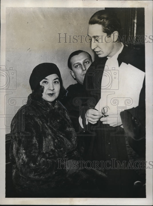 1934 Press Photo Prof. Mrs Lydia Stahl held by French police for spying