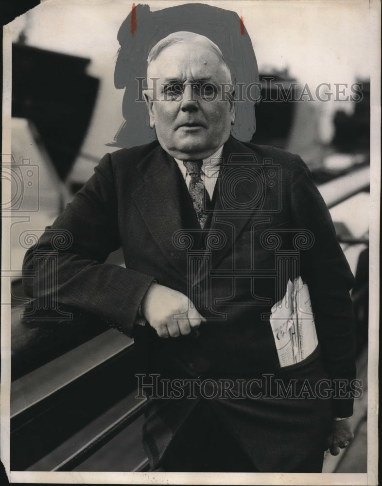 1933 Press Photo Oliver  Sprague, economic advisor ot World Conference in London- Historic Images