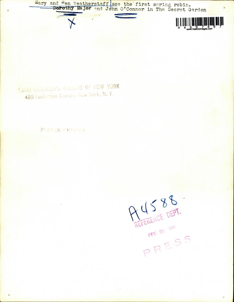 1936 Press Photo Mary & Ben Weatherstaff see 1st Spring Robin The Secret Garden