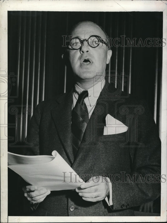 1942 Press Photo Wash.D.C. John A Stephens, US Steel Co spokesman- Historic Images