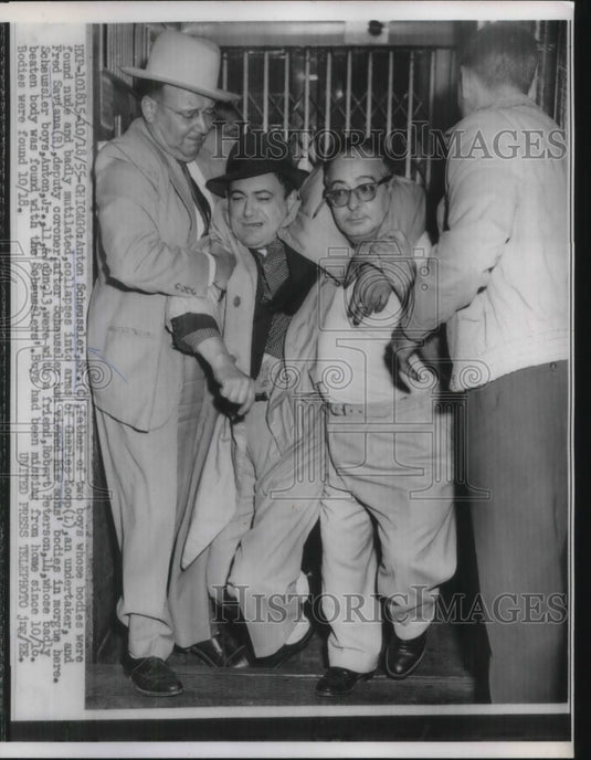 1955 Press Photo Anton Scheussler, Sr., Father of Two Murder Victims- Historic Images