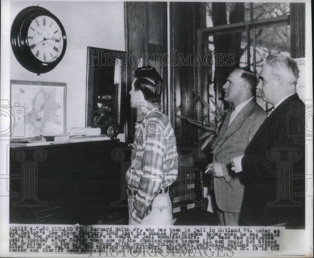 1950 Press Photo Bernard Smith Jr. Jail Commissioners - Historic Images