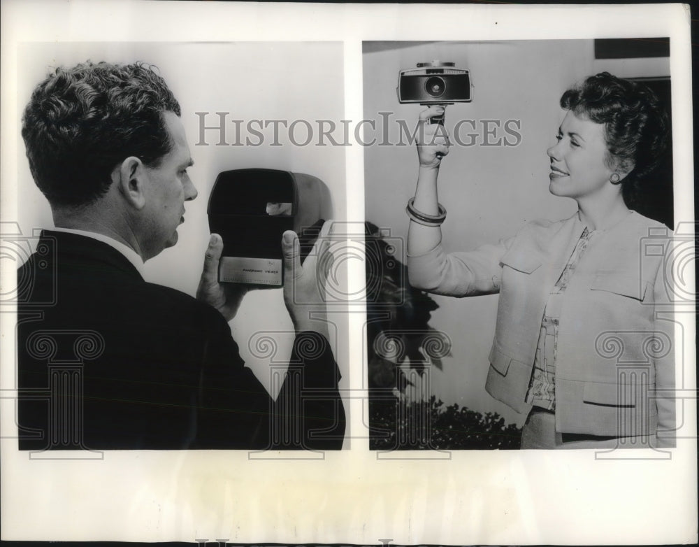 1962 Press Photo Panoramic Camera Activated By Hand Held Pistol Grip- Historic Images