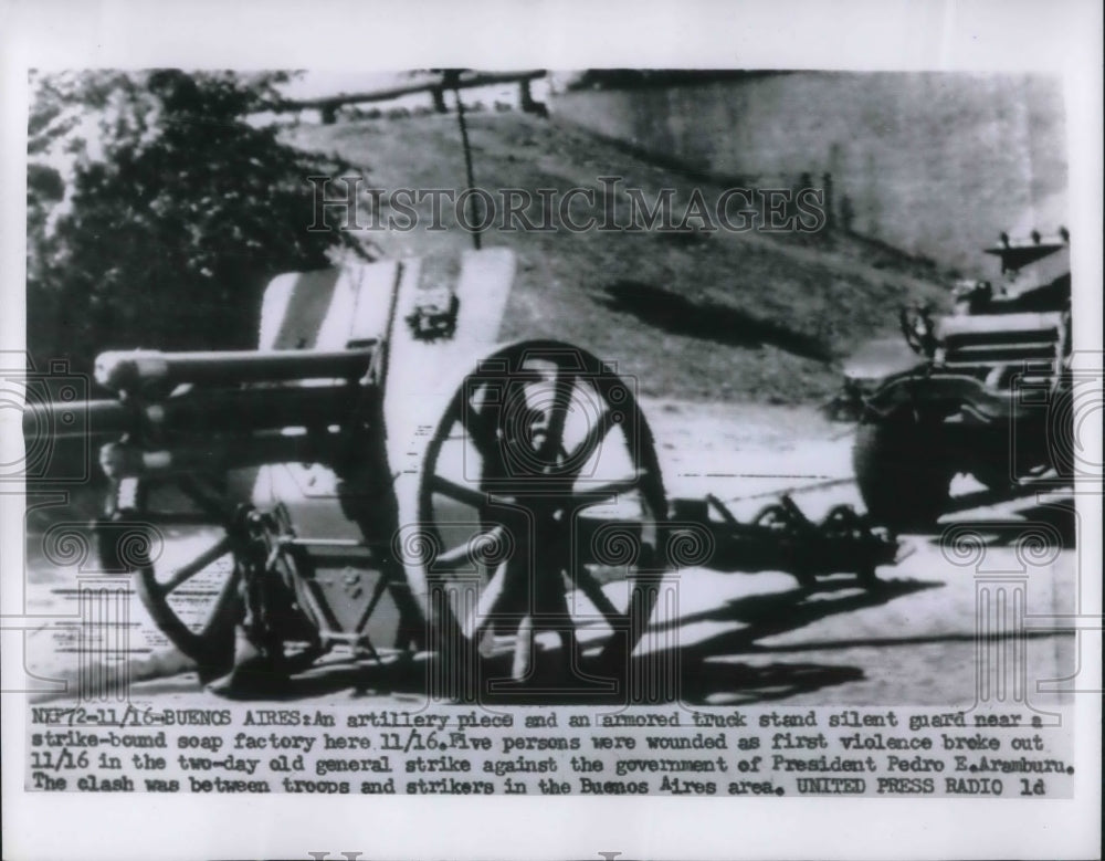 1965 Press Photo Buenoes Aires Government Pedro Aramburu Riots - Historic Images