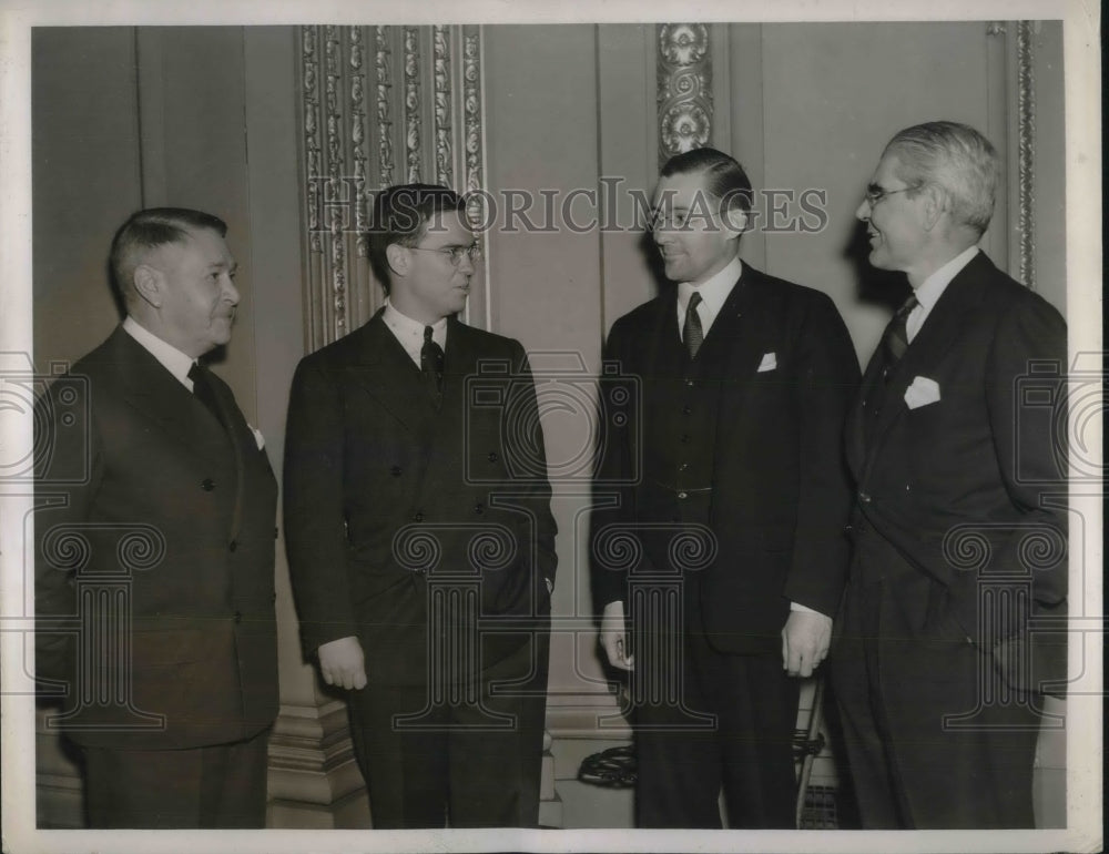 1938 Press Photo NYC, Wm McChesney Martin Jr,SEC board, Wm Cavellier,Wm Beckers- Historic Images