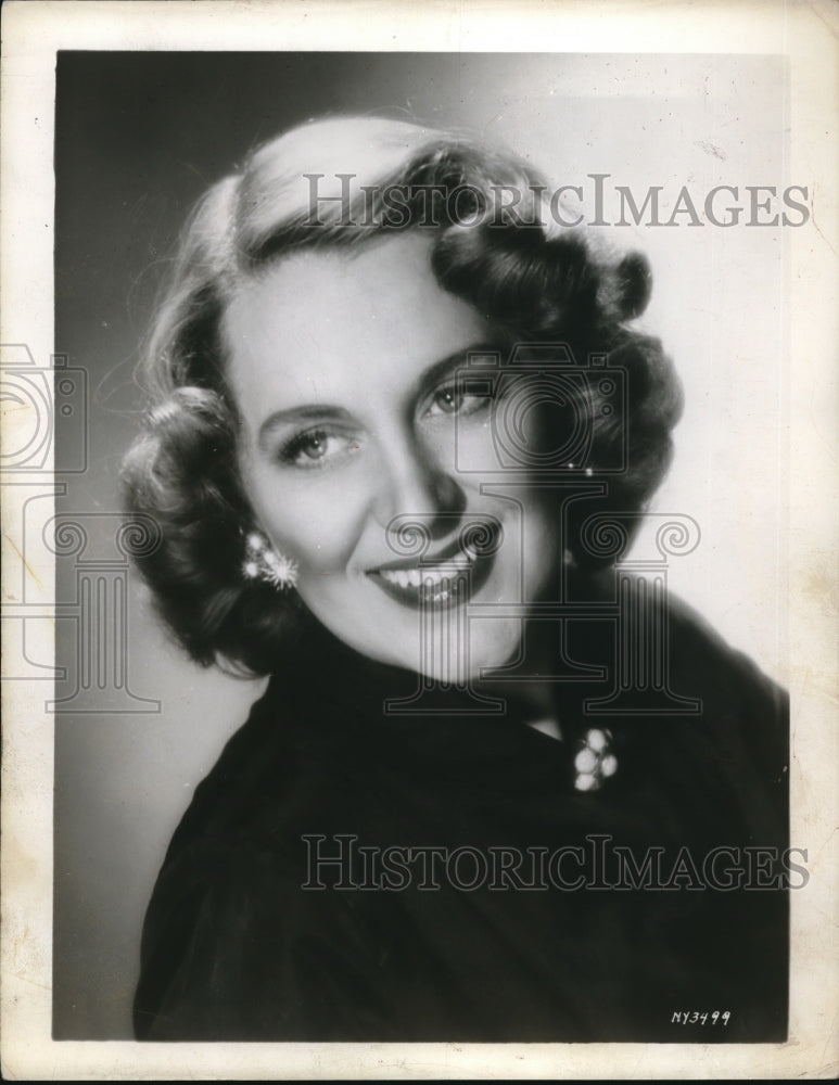 1950 Press Photo Soprano Vivian Della Chiesa- Historic Images