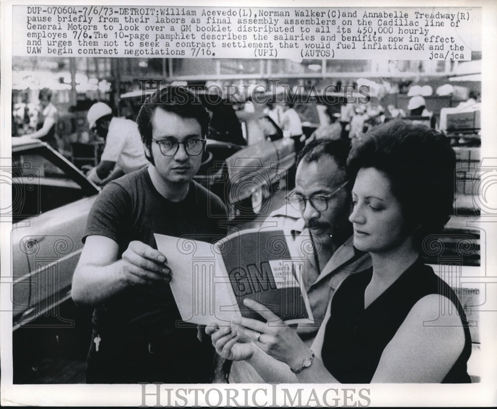 1973 Press Photo William Acevedo Norman Walker, Annabelle Treadwall General- Historic Images