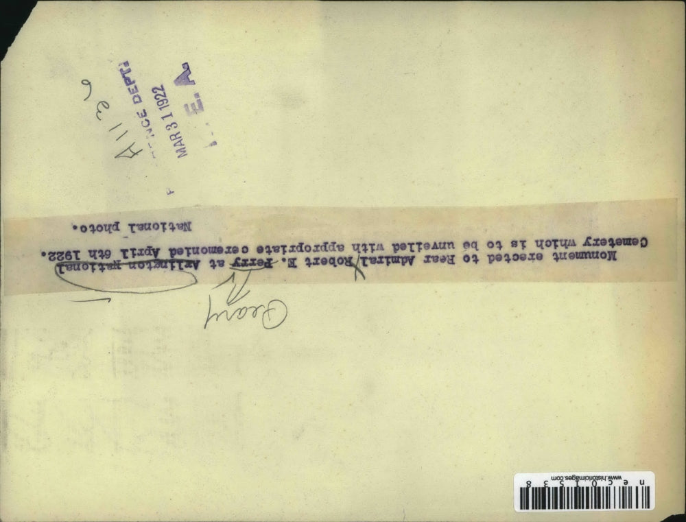 1922 Press Photo Rear Admiral Robert E. Peary Arlington national cemetary