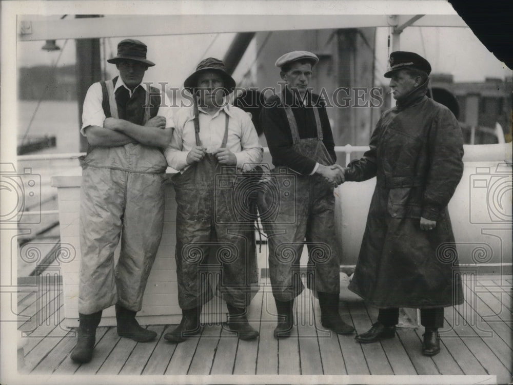 1931 Press Photo Capt Wuachope &amp; fishermen M Davidson,O Olsen,J Isackson- Historic Images