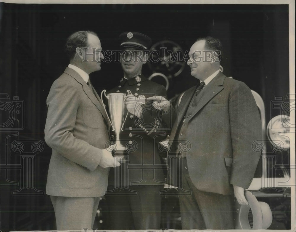 1927 Press Photo JL Van Nerman,LA Chamber of Commerce, Fire Chief RJ Scott- Historic Images