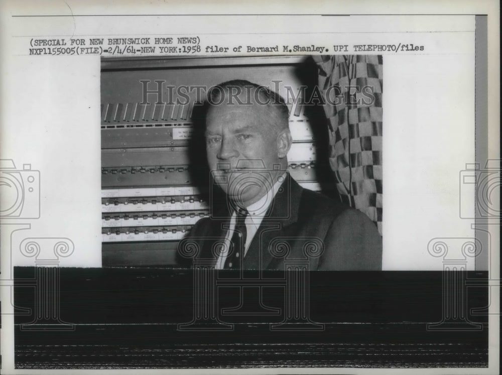 1964 Press Photo 1958 Flier OF Bernard M Shanley