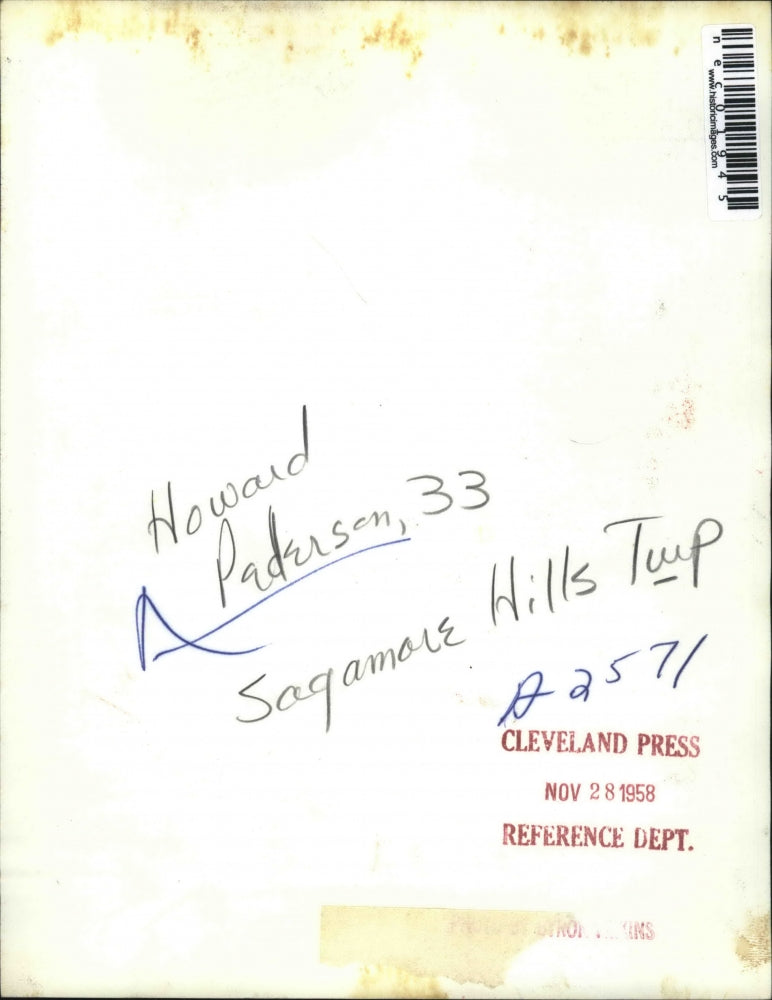 1958 Press Photo Howard Paderson in Sagamore Hills Township