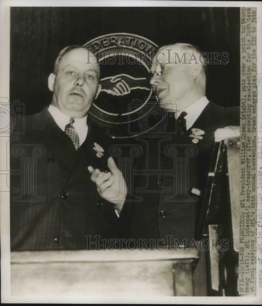 1947 Press Photo AFL President William Green in San Francisco