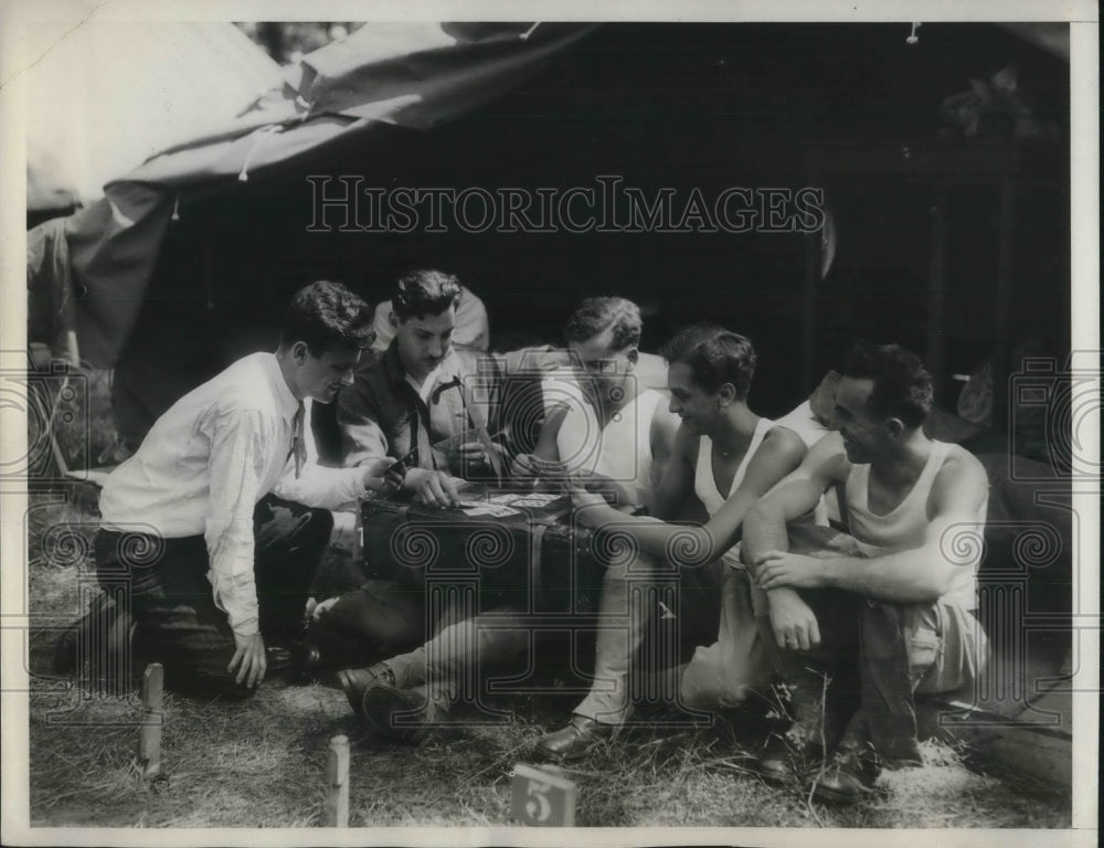 1932 Press Photo Plattsburg,NY training camp, Nadelman, I Benson, L Frank- Historic Images