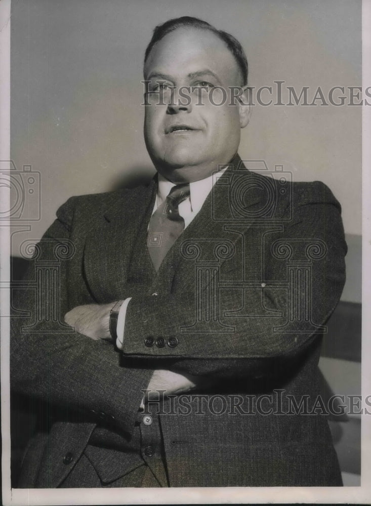 1935 Press Photo Dr Clarence Sears Football Coach University Wisconsin - Historic Images