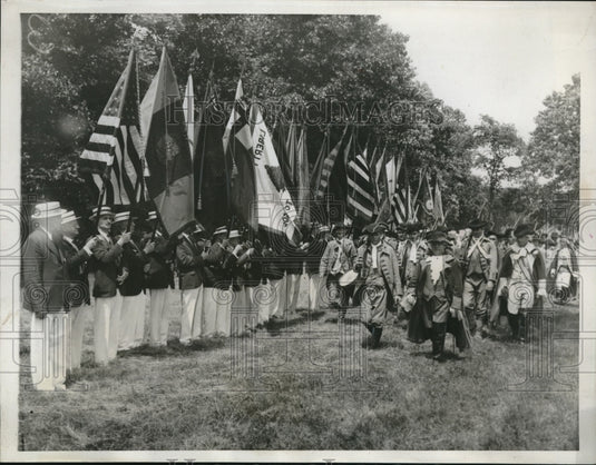 1935 Press Photo British Evacuation Valley Forge Reenactment - Historic Images